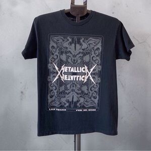 Metallica Official Concert Tee Las Vegas Feb 25 2022 Mirrored Graphic Size M